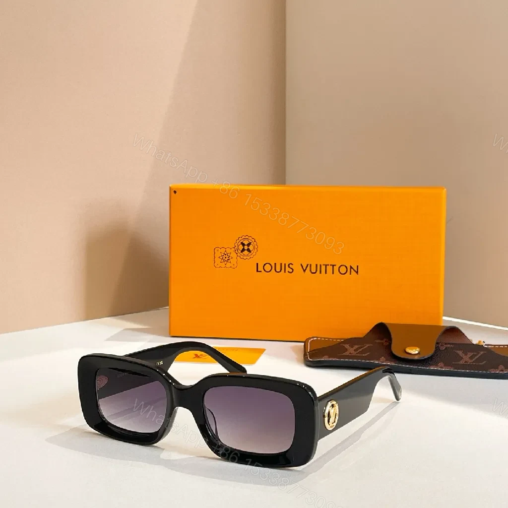View 6 of Oversized Modern Frames Sunglasses with LV Accents, Bold Color