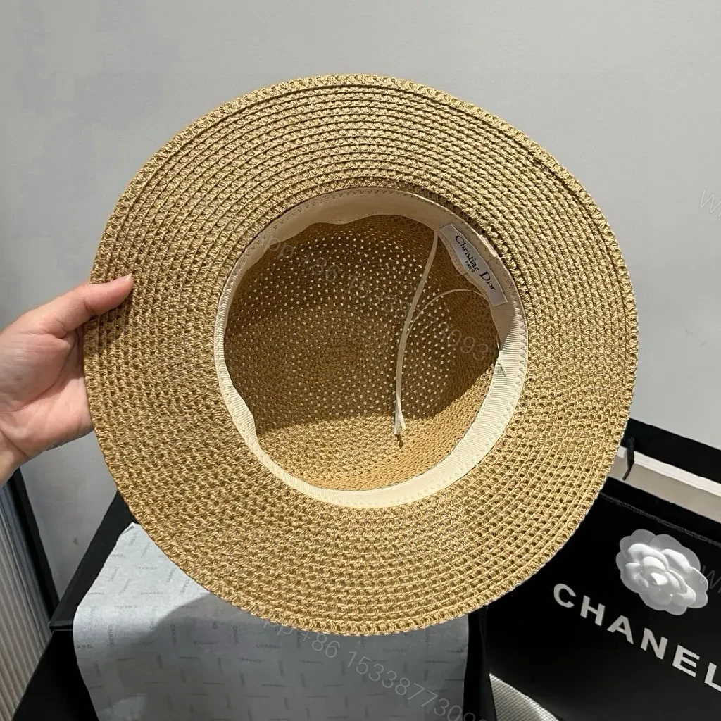 View 8 of Straw Hat with Bold Dior Band – Structured, Sun-Proof Chic
