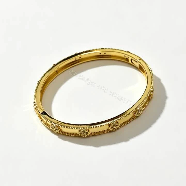 View 4 of Van Cleef Arpels Replica Perlée Clovers Bangle Bracelet TJ621