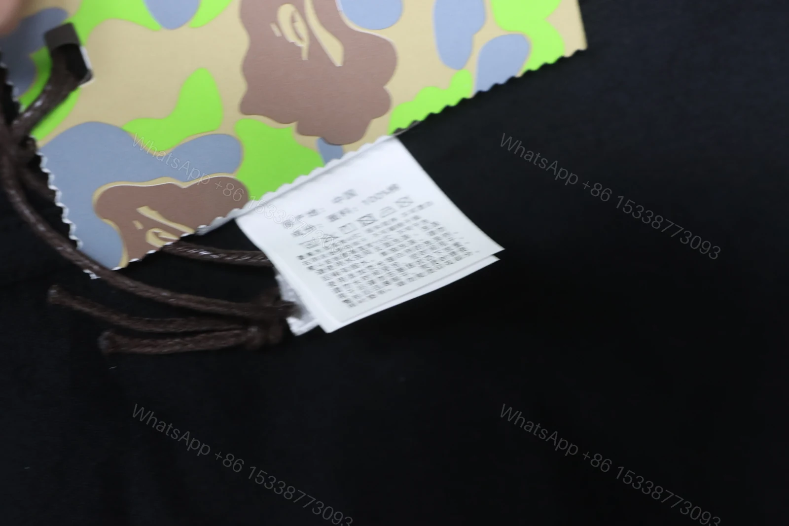 View 7 of BAPE check-pattern ape head letter print short-sleeved T-shirt in black