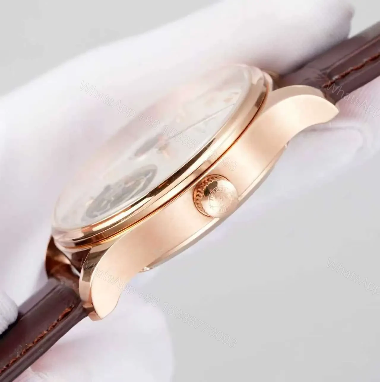 View 7 of IWC Tourbillon Watch White Dial Rose Gold Leather Strap Ultimate 42MM IWC-TOUR-WHT-RG42-V2