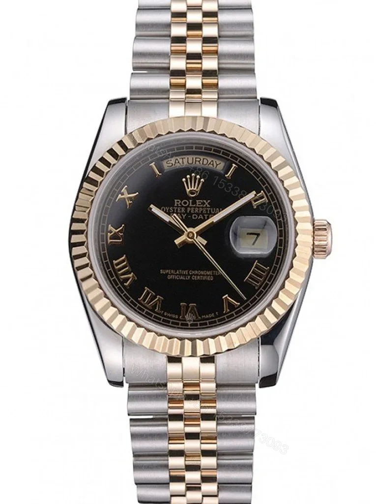 Superclone Rolex Day-Date Black Dial SRL78 36 mm — view 1