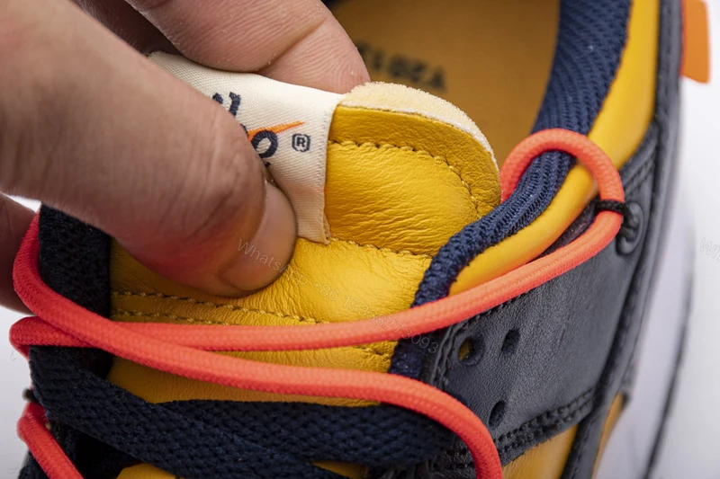 View 6 of OFF WHITE x Nike Dunk SB Low White Michigan CT0856-700