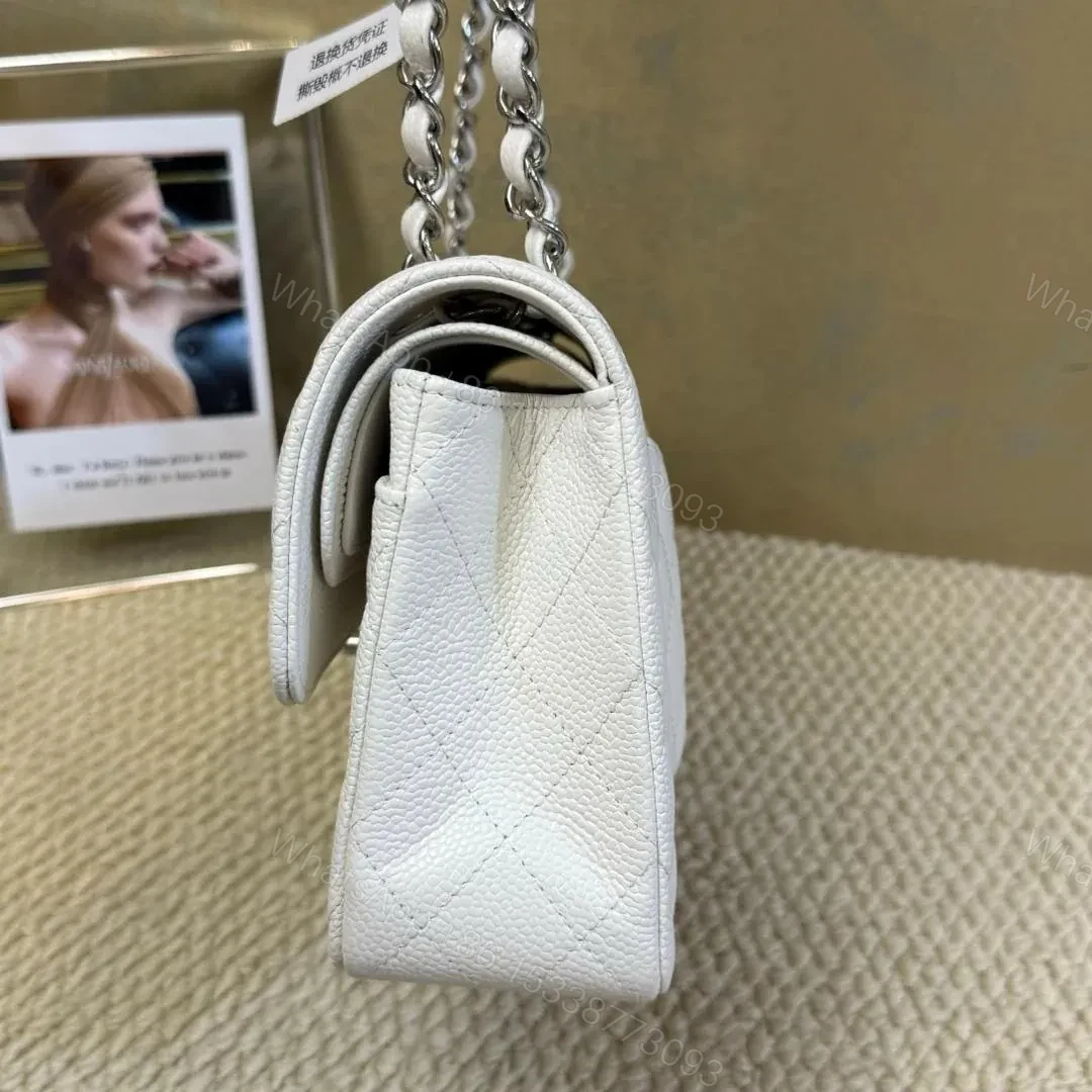 View 2 of Chanel classic flap white small