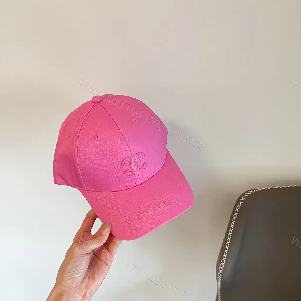 View 8 of Vivid Pink Cap: Premium Cotton-Blend, Embossed Logo, Luxe Everyday Style