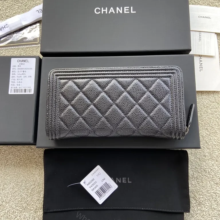 View 5 of Black Quilted Leather Wallet with CC hardware â€” Everyday Opulence