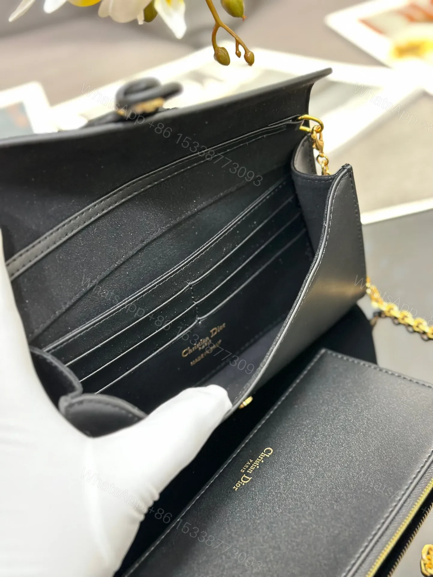 View 4 of Dior Bobby Women’s Crossbody Bag Super Black Smooth Leather 21.5x12x4cm