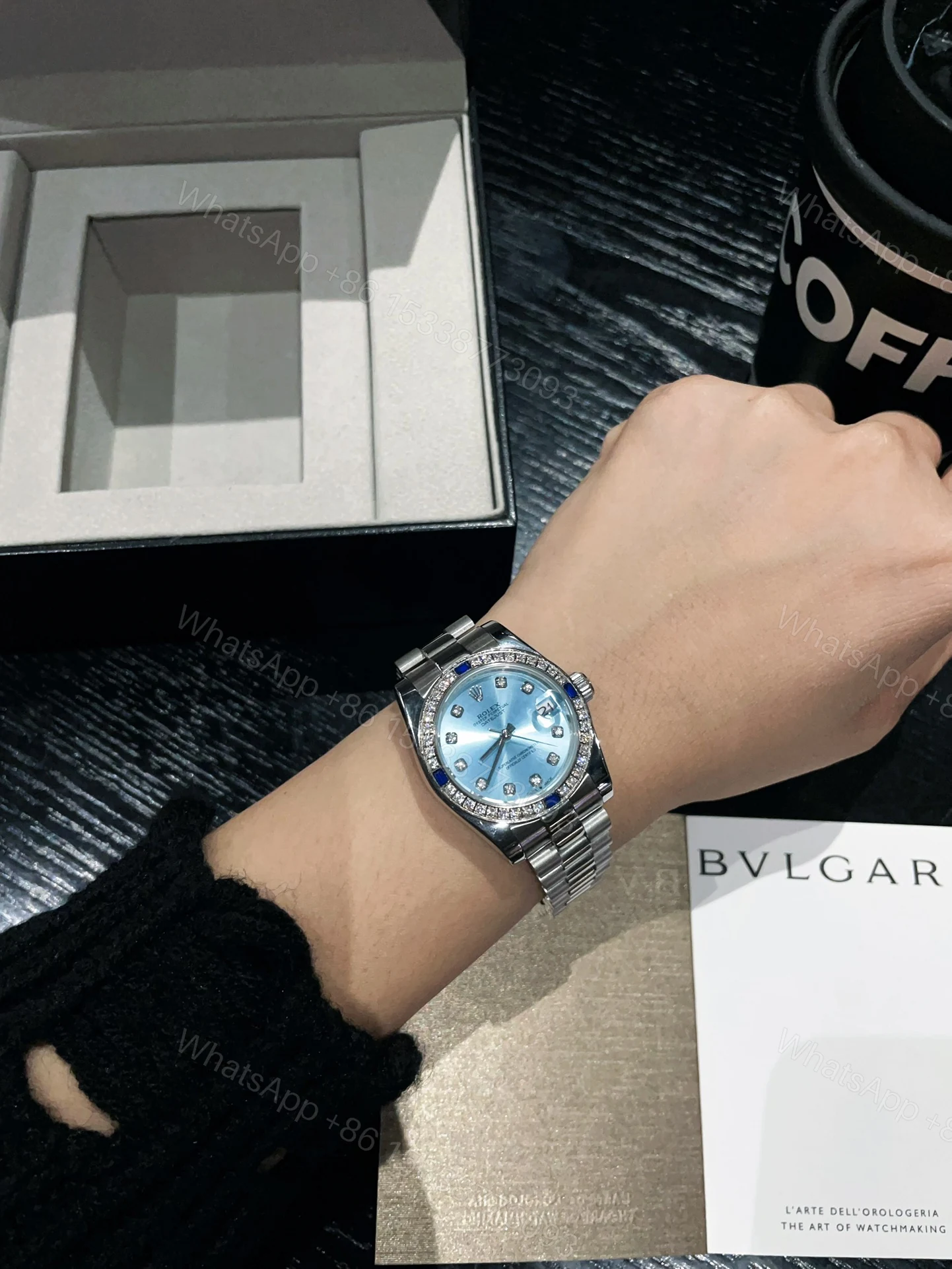 View 5 of Rolex Datejust White Gold Ice Blue Diamond 36Mm