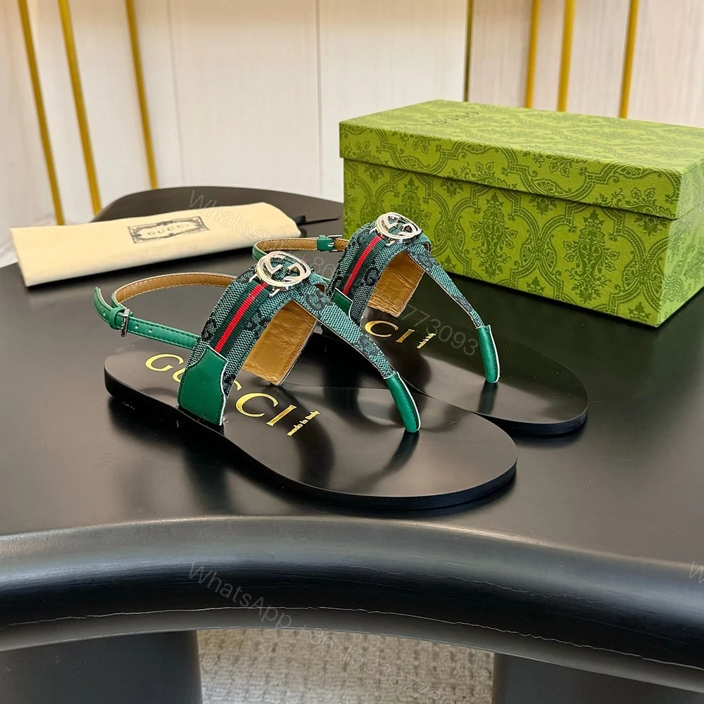 View 2 of GUCCI Women’s Interlocking G Web sandal 384816