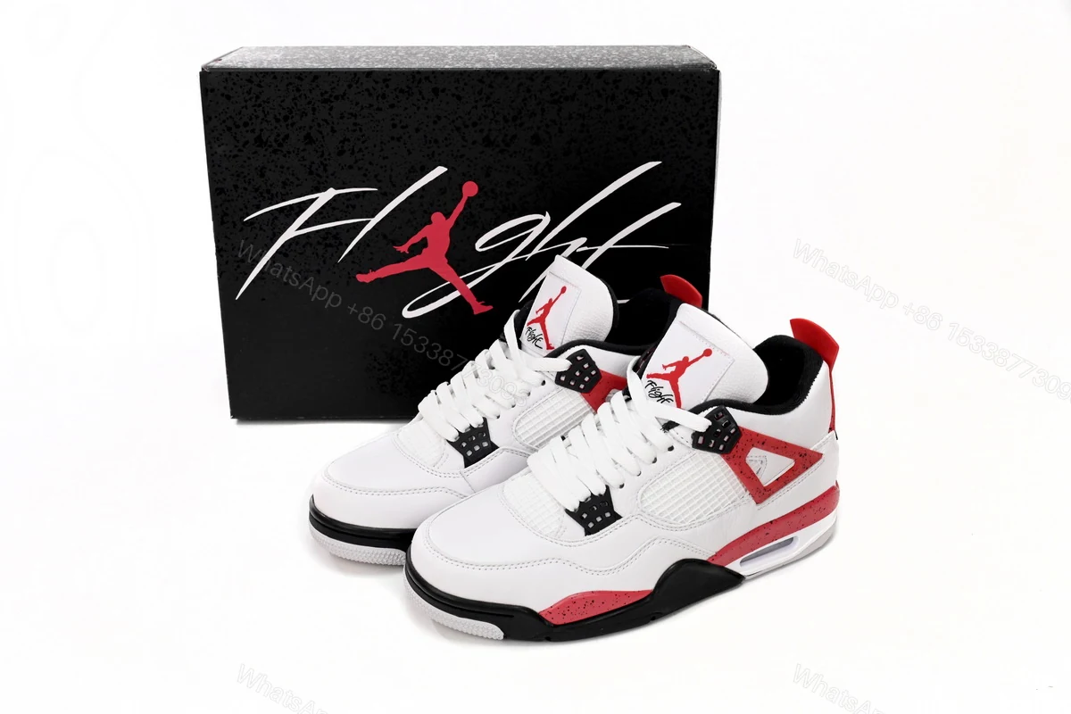 View 2 of Air Jordan 4 Retro Red Cement DH6927-161
