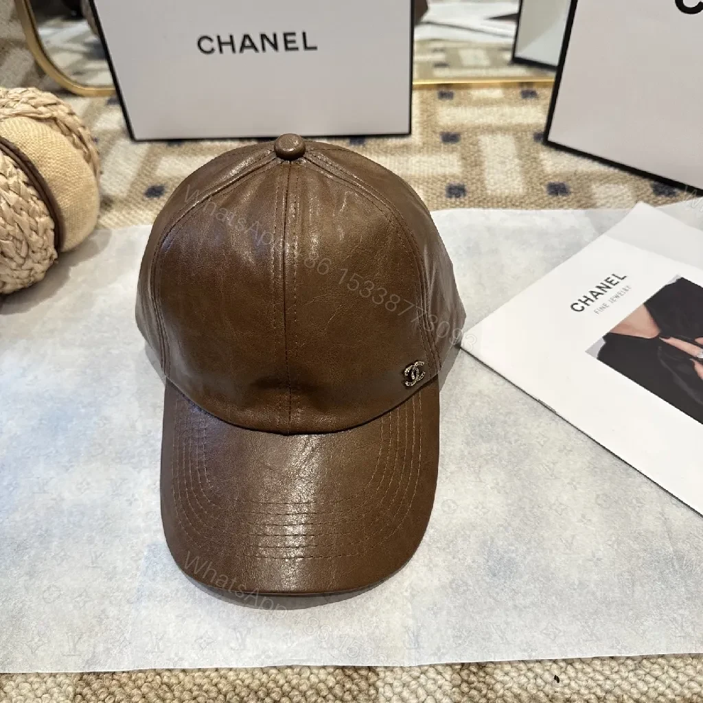 View 5 of Brown Leather Cap Everyday Luxury Cap