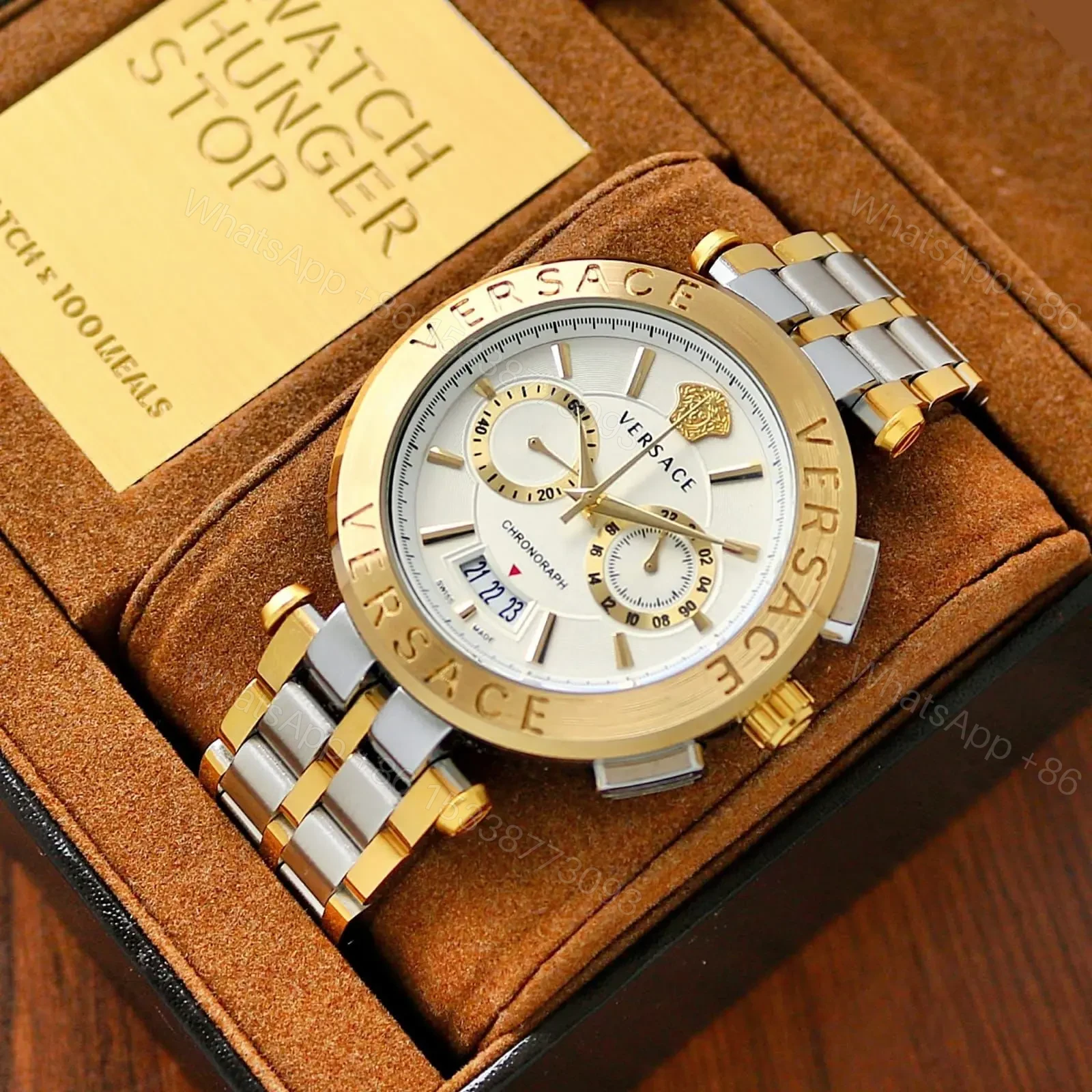 View 2 of Versace Aion Chronograph Gold