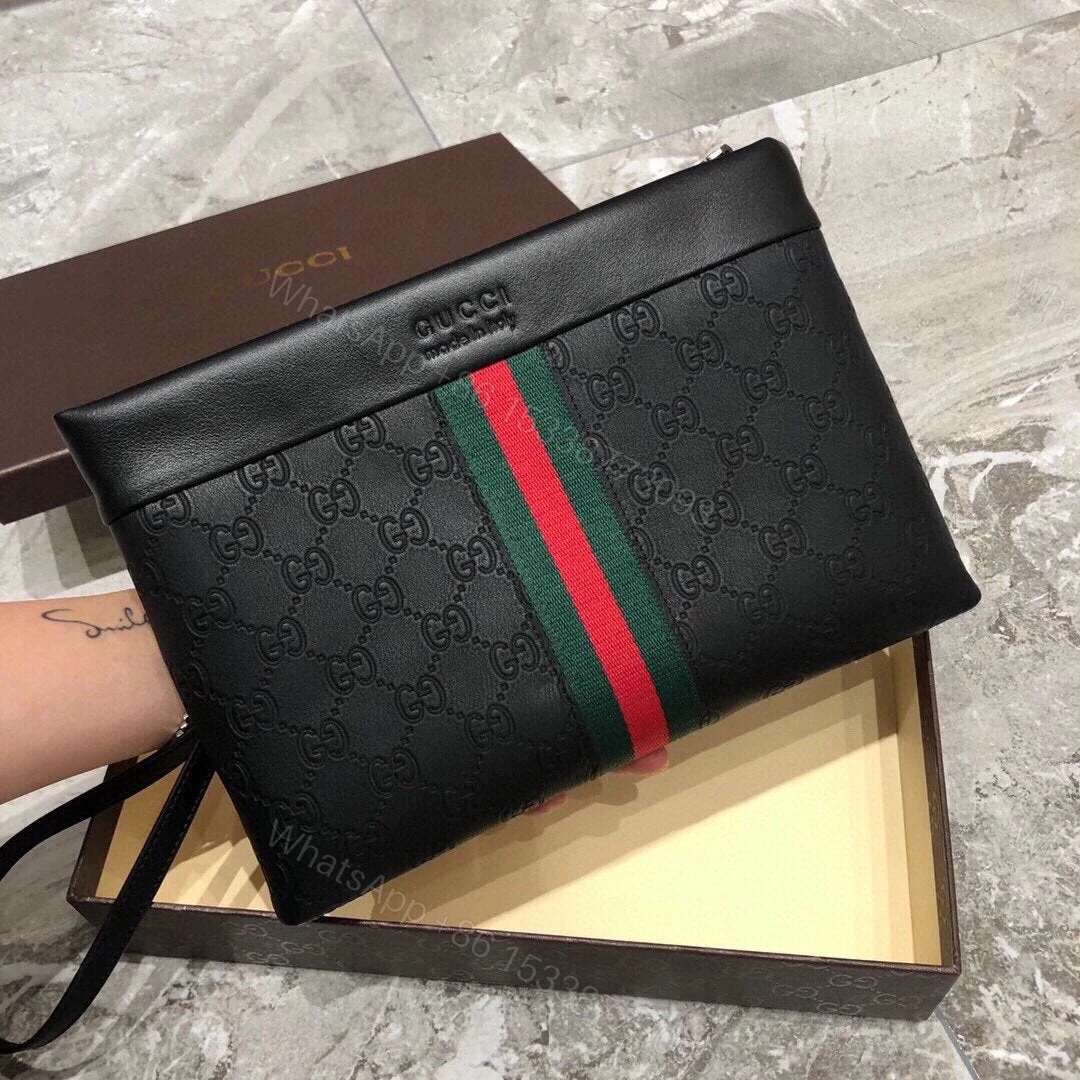 View 7 of GUCCI GG SUPREME WEB CLUTCH