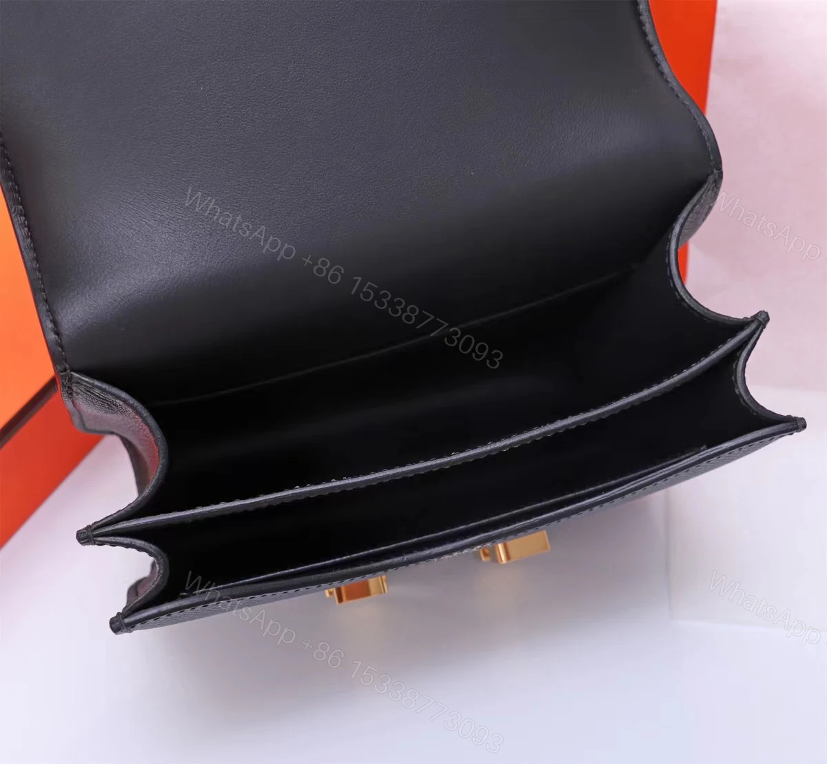 View 7 of Hermes Mini Constance 18 Black Gold Hardware 18Cm