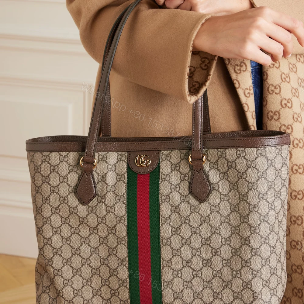 View 5 of Gucci Ophidia Medium Tote Beige and Dark Brown 36Cm 631685 96IWB 8745