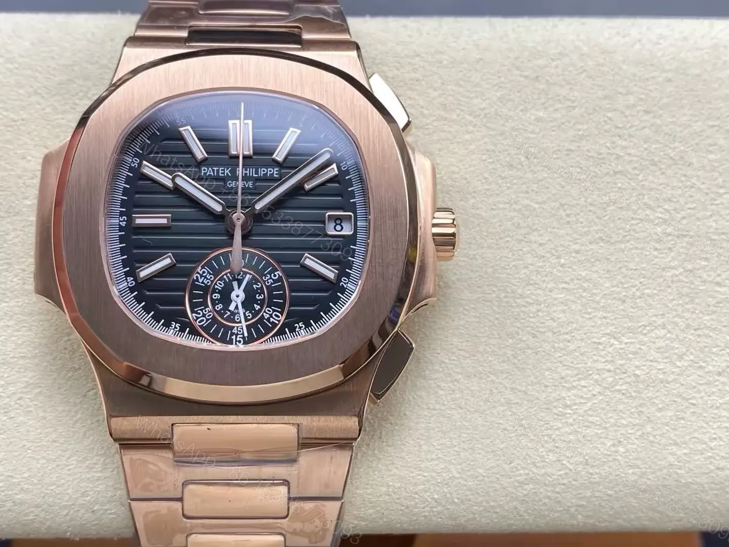 View 2 of Replica Patek Philippe 5980 – Nautilus Rose Gold