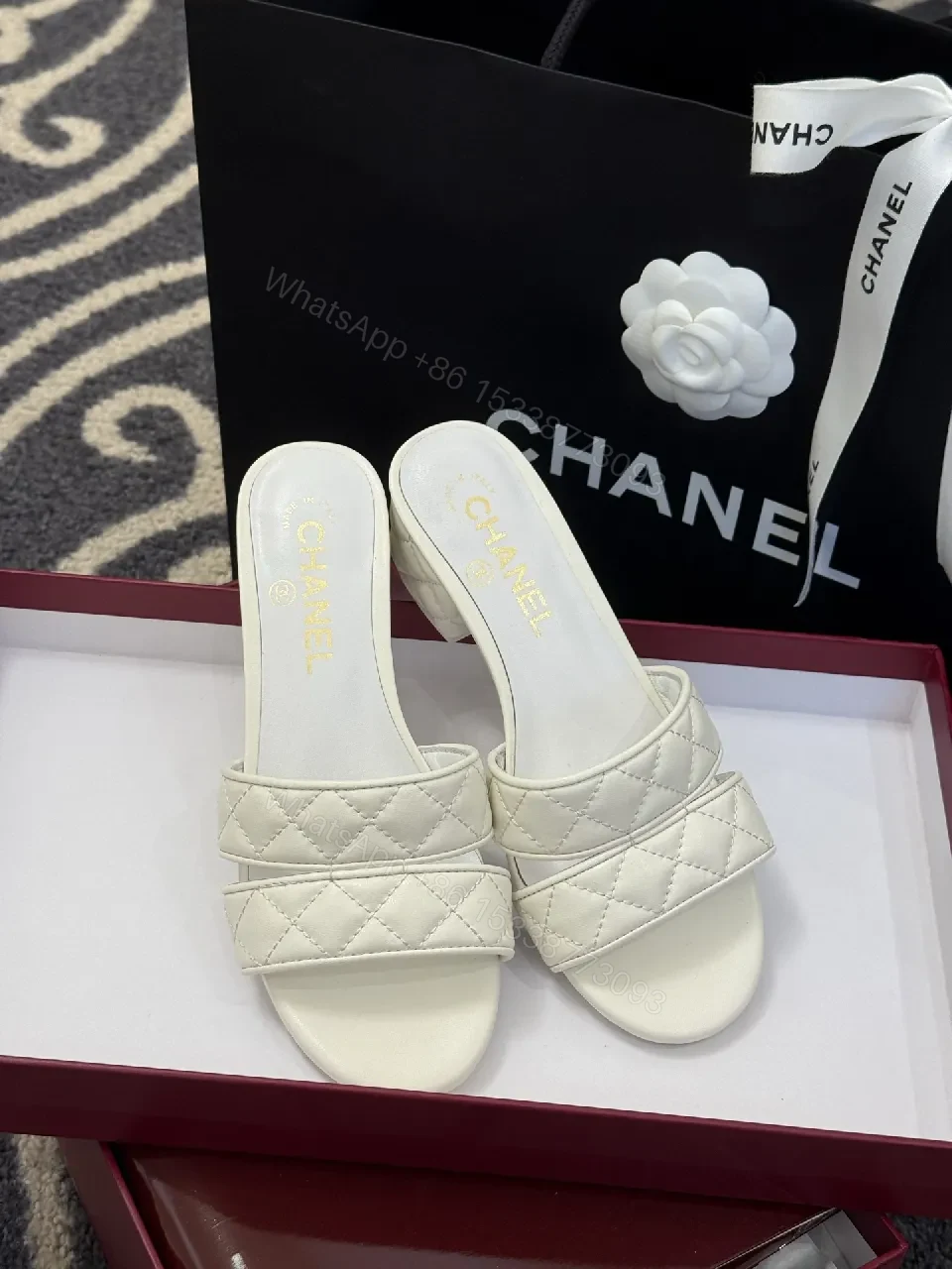 View 5 of Quilted Mules with Block Heel – Elegant Everyday Luxury