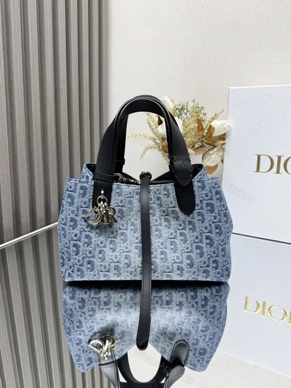 Lux Denim City Tote: Structured, All-Day Chic Tote — view 1