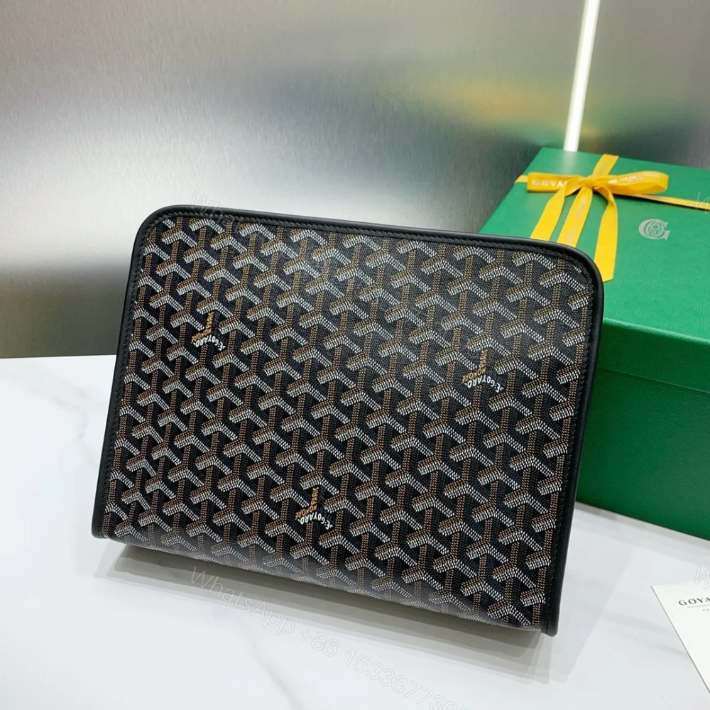View 9 of 高仿Goyard*JOUVEM1多功能洗漱手拿包黑色大號免檢版