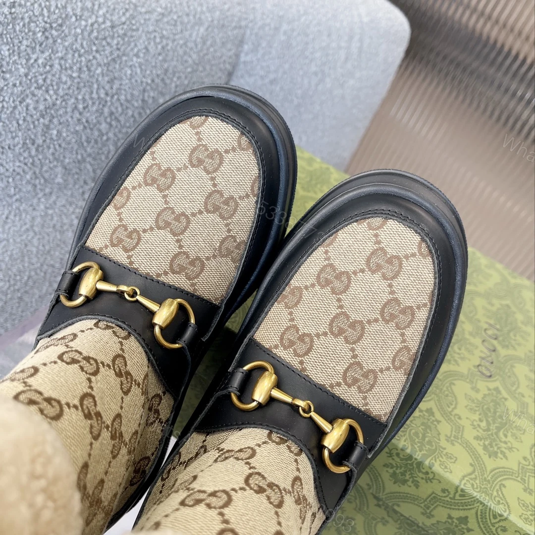 View 4 of GUCCI 1955 HORSEBIT SNOW BOOTS GG CANVAS IN BLACK