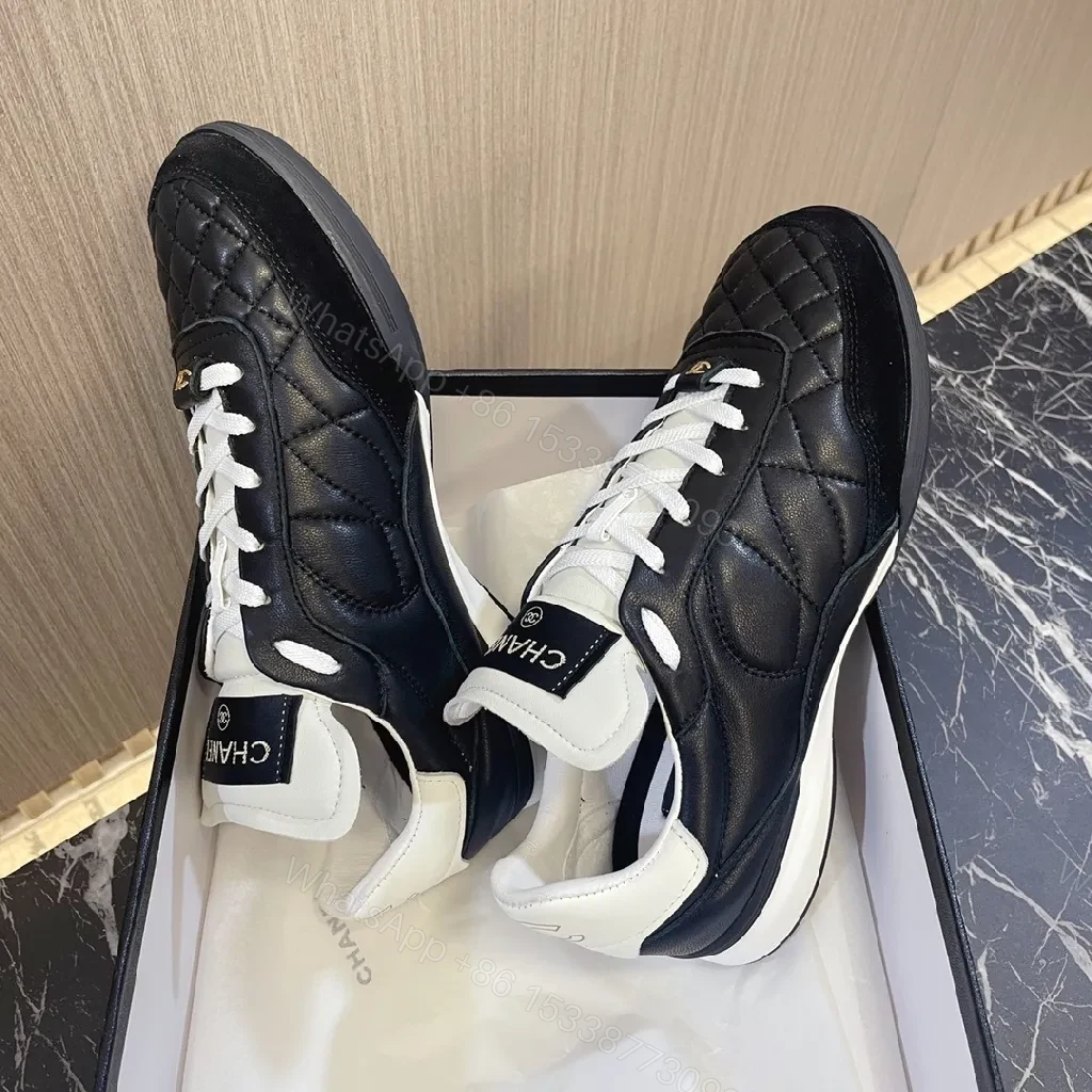 View 3 of Quilted Leather Sneaker – Luxe Couture-Inspired, All-Day Comfort