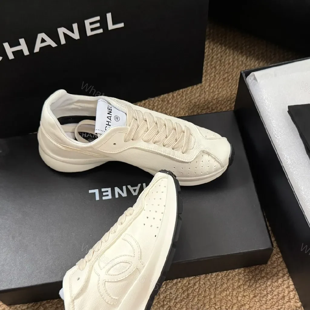 View 9 of White Leather Sneakers - Subtle Texture, Everyday Luxury