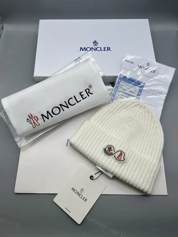 View 3 of Cozy Black Moncler Knit Beanie â€“ Luxury Streetwear Warmth