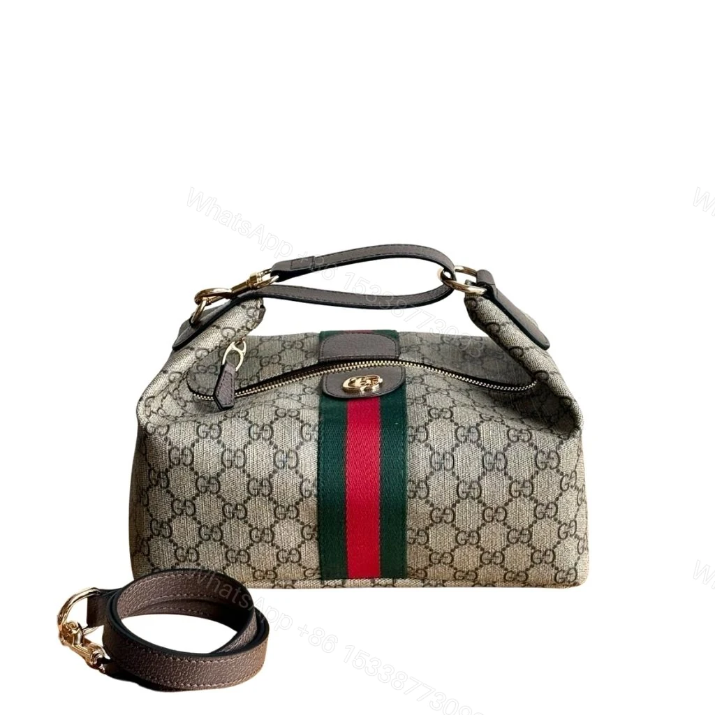 Gucci Vanity Medium Top Handle Bag Beige And Ebony 27Cm — view 1