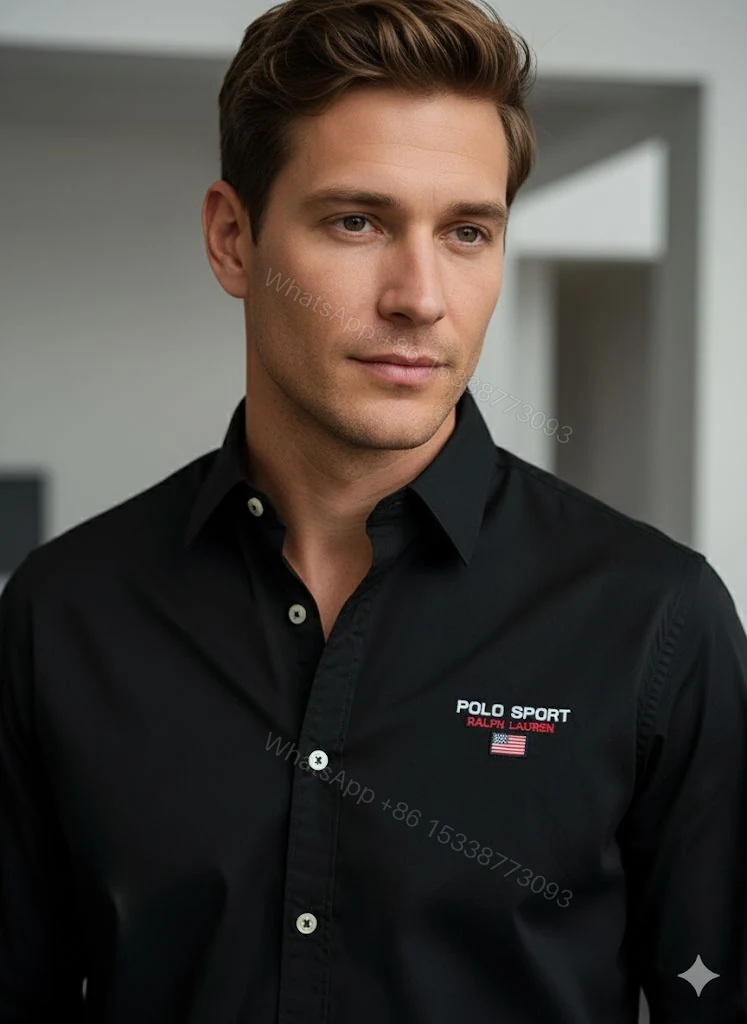 Ralph Lauren Imported Oxford Cotton Premium Shirt Black First Copy | AAA+ Replica — view 1