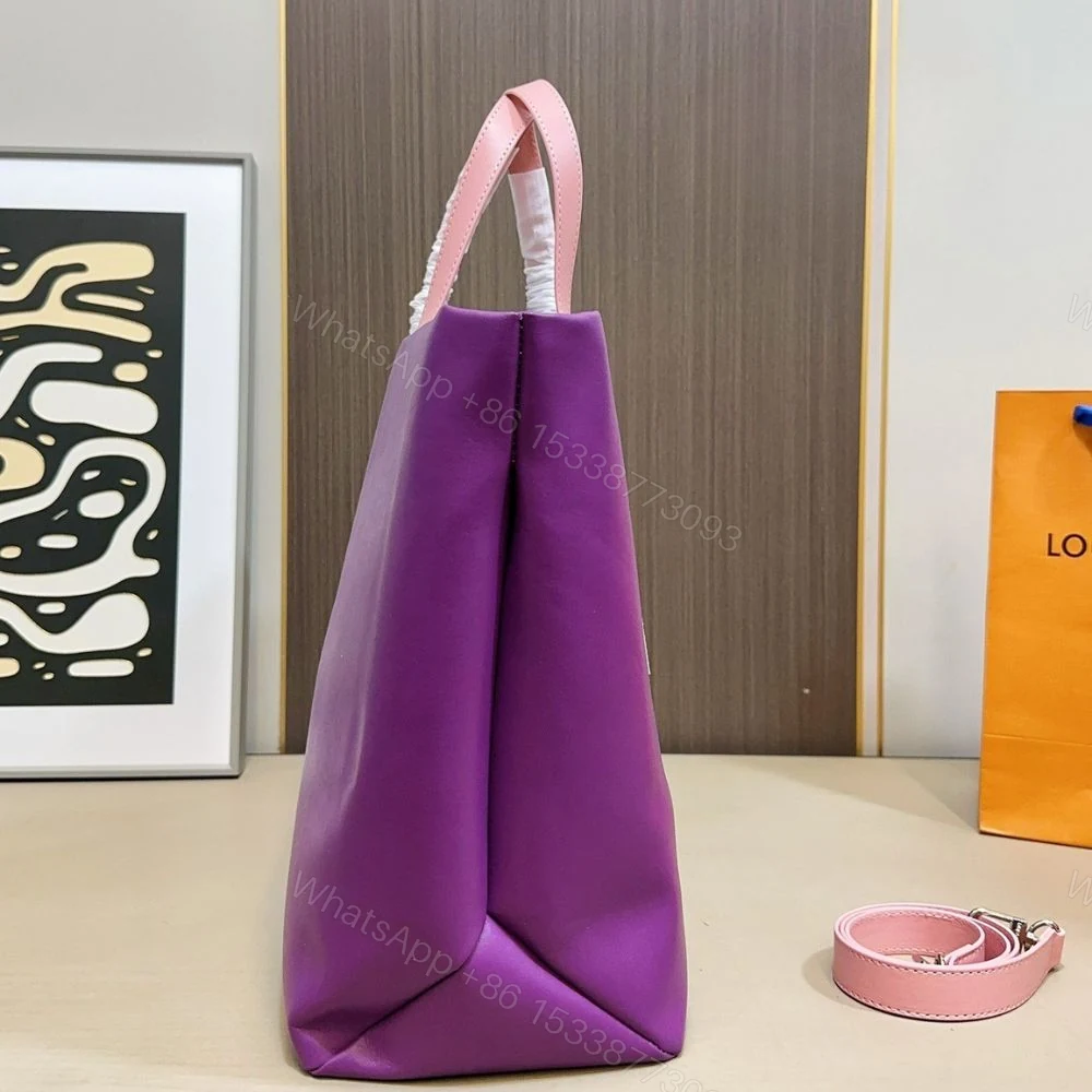 View 5 of Louis Vuitton MM Shopper Tote Bag Violet 41Cm