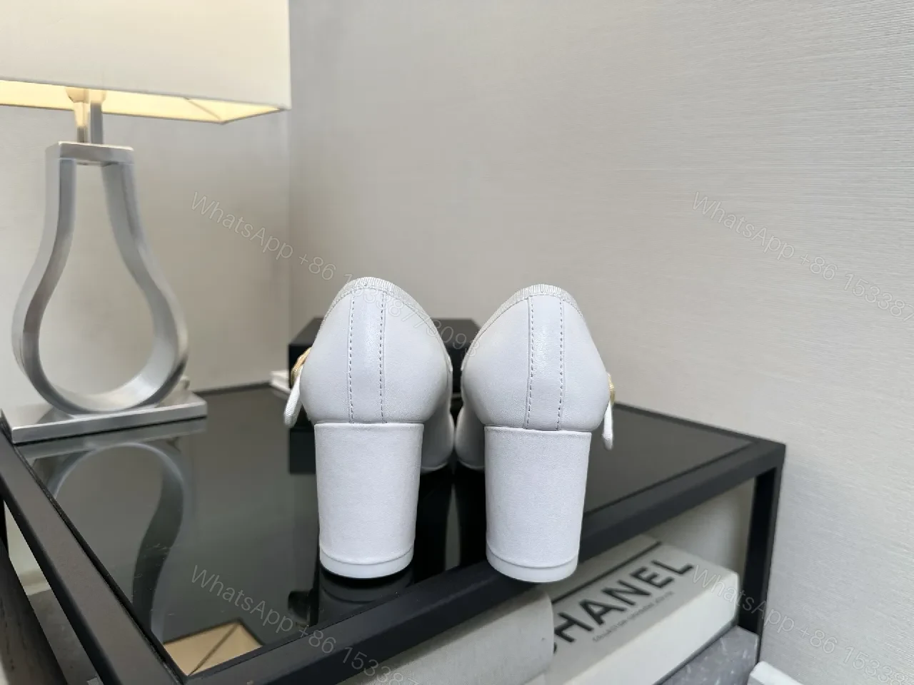 View 5 of White Leather Mary Jane Pumps - Elegant, All-Day Comfort