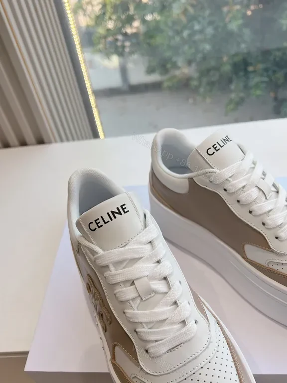 View 5 of Minimalist Luxury Sneakers: Celine-Inspired, Leather, Perforated, Everyday Comfort