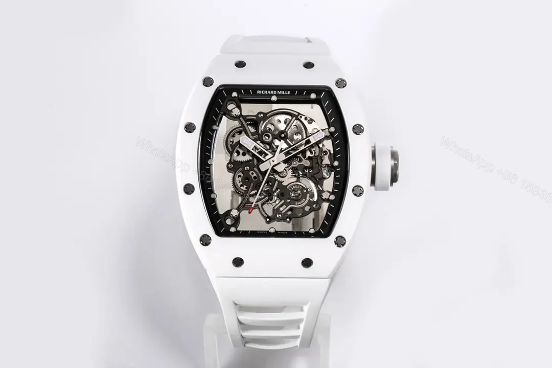 JB Factory BBR Richard Mille RM055 White Ceramic Watch — view 1