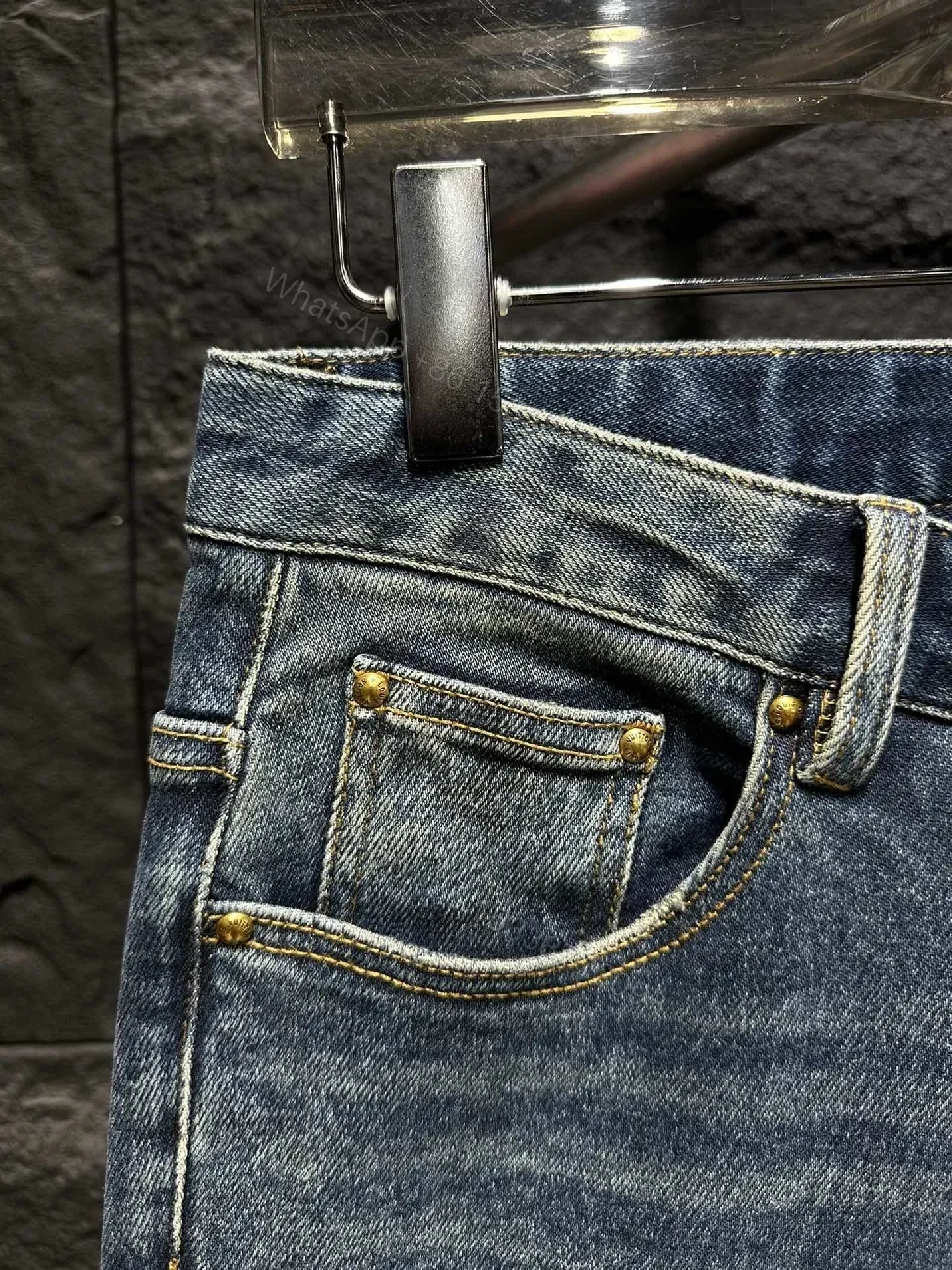View 8 of Indigo Denim Patch Jeans: Distressed City-Luxe Style