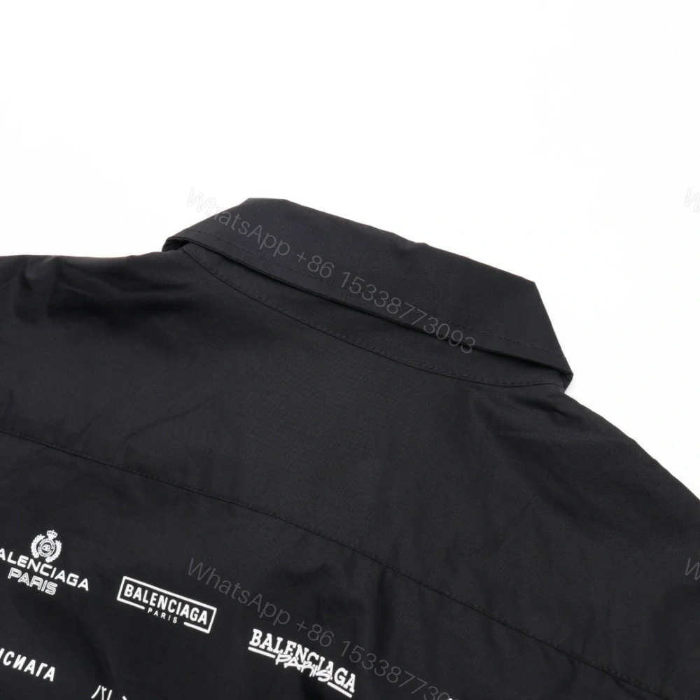 View 4 of 高仿Balenciaga*SS24系列725377歷代LOGO襯衫黑色