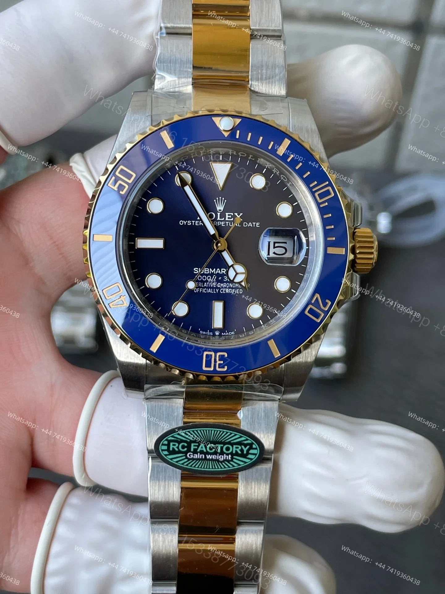 View 3 of Rolex Super Clone Watches 1:1 Bluesy Submariner 126613LB VS3235 Movement 41mm V2 Weighted