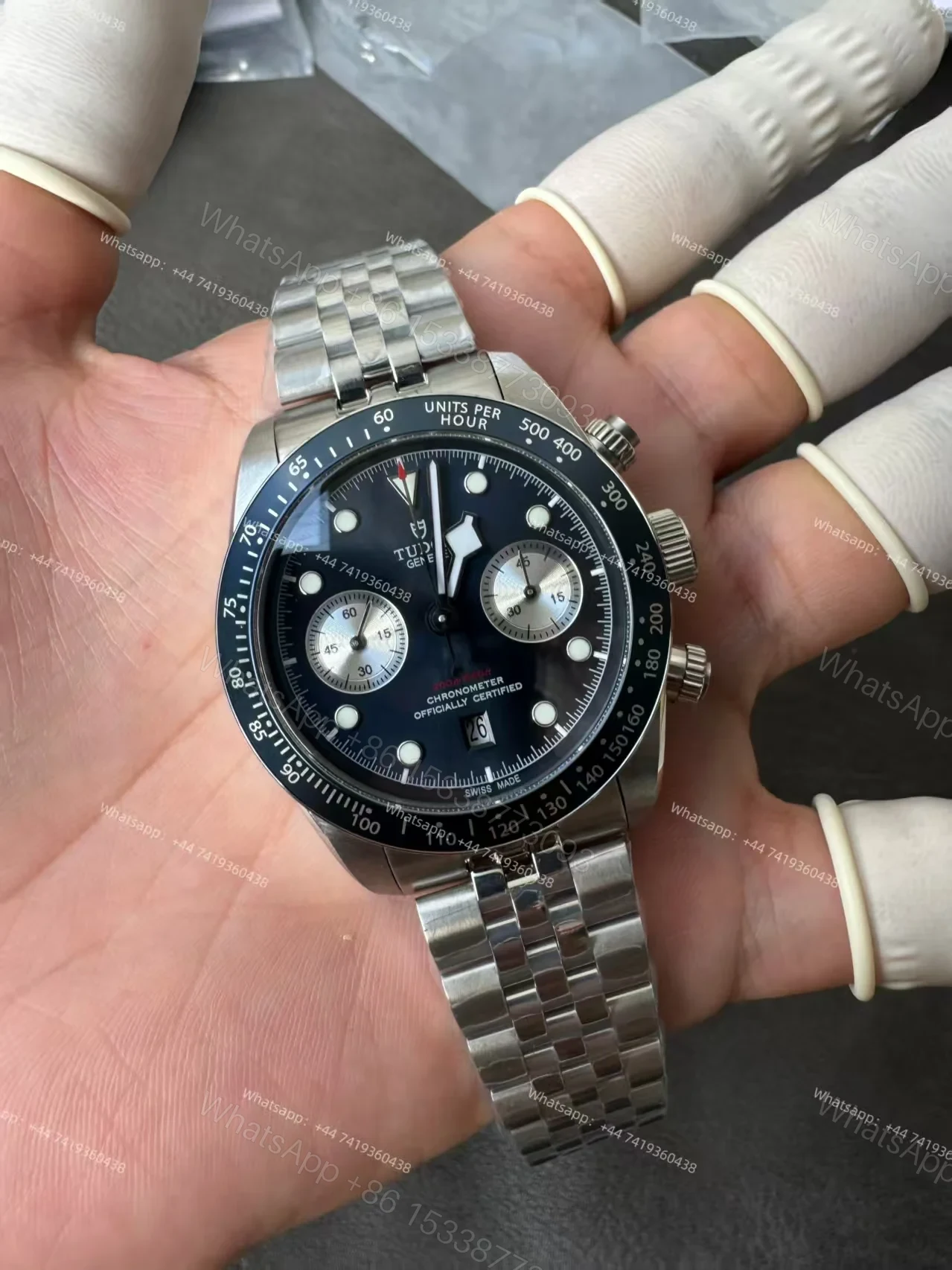 View 7 of Tudor Super Clone Black Bay Chronograph M79360B-0002 Blue dial