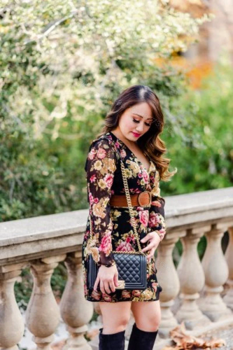 View 2 of First Copy Chanel Classic Black Quilted Flap Bag With Gold Turn Lock And Chain Strap