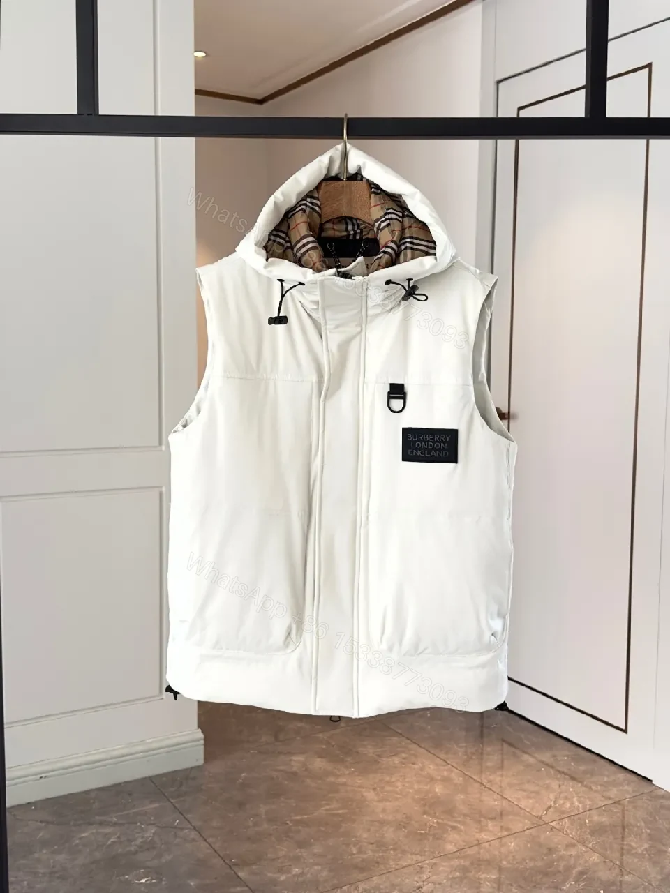 View 4 of Minimalist Quilted Vest: Burberry-inspired Warmth & Water-Repellent Shell