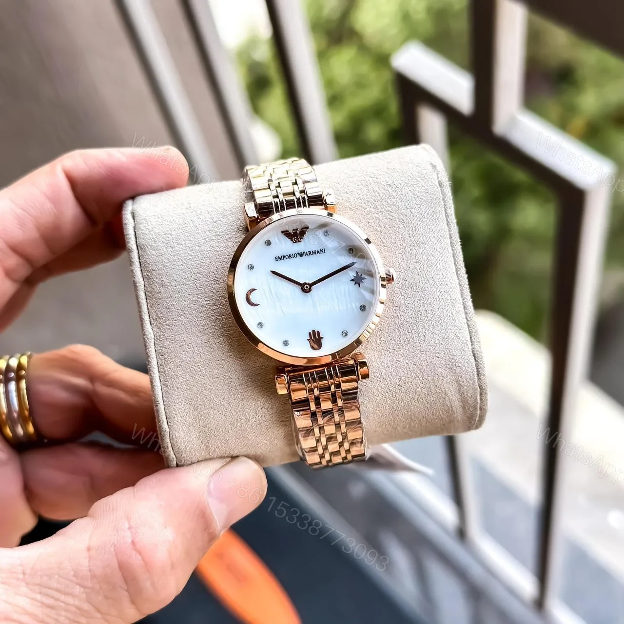 Emporio Armani Women’s Rose Gold Slim Analog Watch — view 1
