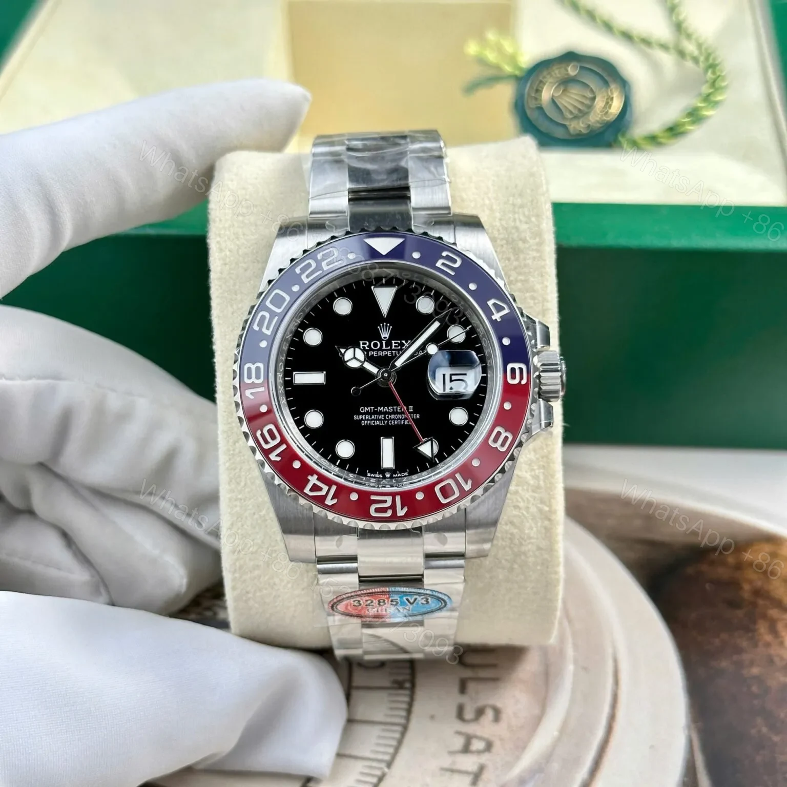 View 2 of Replica Rolex GMT-Master II Black Dial 116719