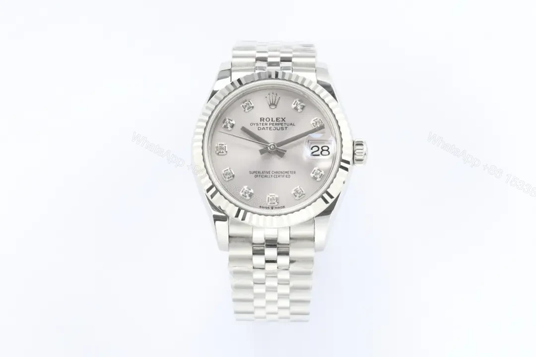 Rolex Datejust 31 Stainless Steel Fluted Jubilee Silver – Diamond Dial 178274-0018 — view 1