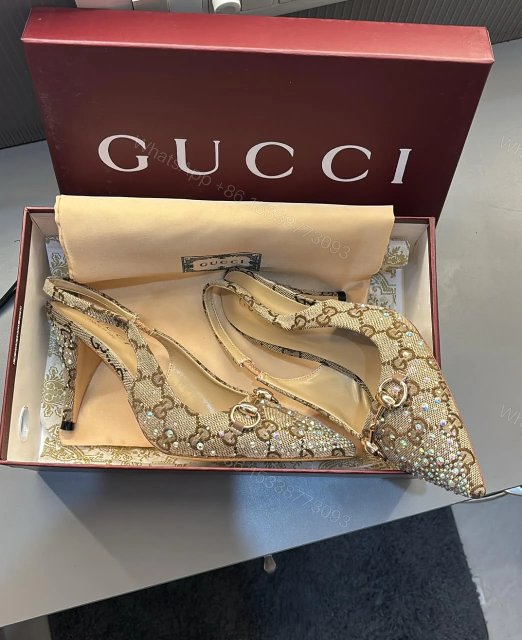 FIRST COPY Gucci diamond Heels — view 1