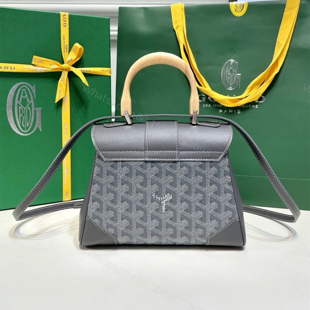 View 2 of 高仿Goyard*SAIGONB櫸木手柄單肩包灰色免檢版