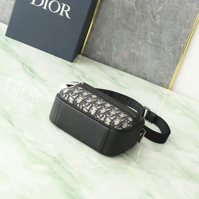 View 5 of Monogram Texture Compact Messenger Bag - Modern Luxe, Everyday