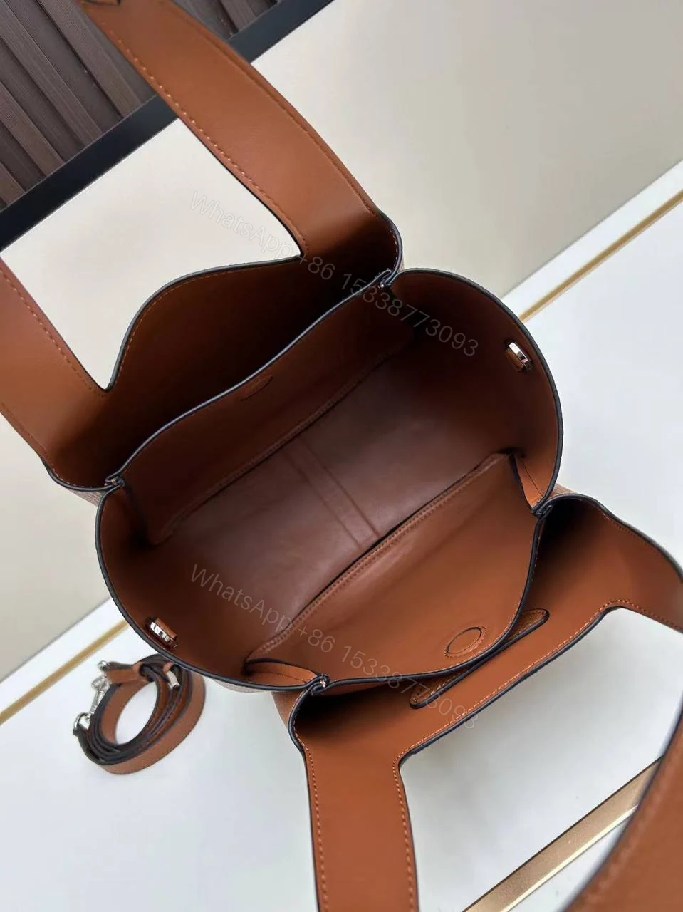 Prada Brown Vitello Daino Bag — view 2