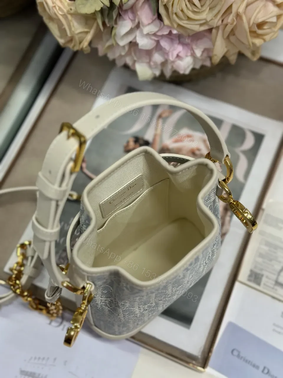 View 4 of Compact Monogram Buckets Bag with Luxe Hardware