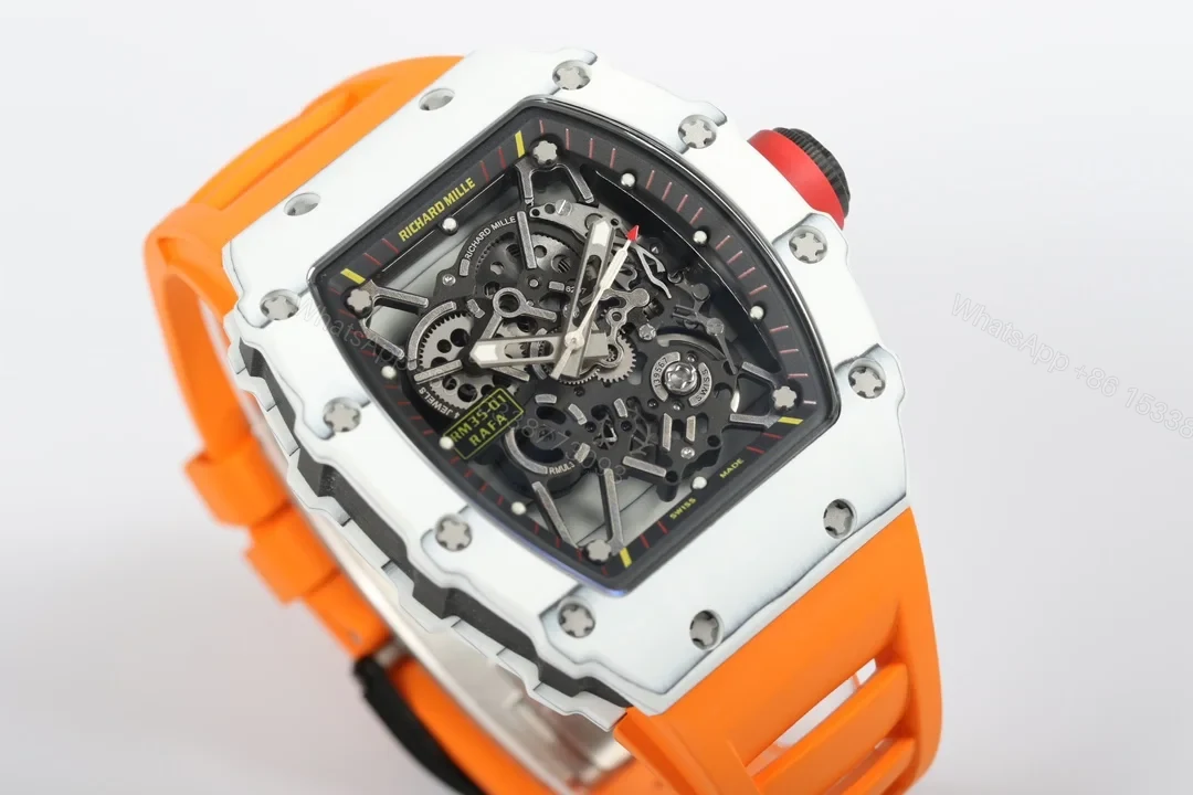 View 3 of Richard Mille RM35-01 NTPT Carbon Fiber RMUL3 White Gemstone Suspension Watch RM35-01-NTPT-WGS