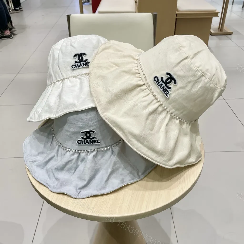 View 4 of Ivory Pearl-Trim Luxe Bucket Hat - Lightweight Style + Comfort
