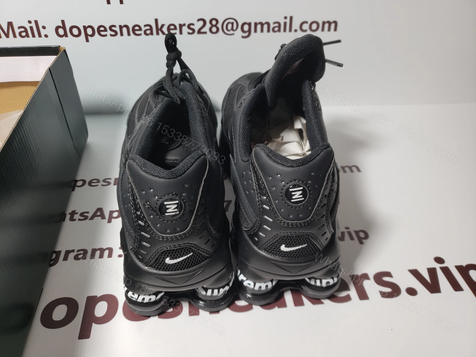 View 2 of Supreme x nike shox Ride 2 SP sneakers Black